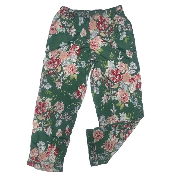 Cupcakes & Cashmere Green Floral Short Sleeve Pajama Set Women's Medium - Picture 5 of 10